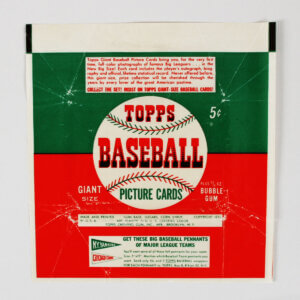 1952 Topps Baseball Wax Pack Wrapper 5 Cent Mantle Rookie Year