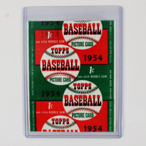 1954 Topps Baseball Wax Pack Wrapper 1 Cent Aaron Rookie Year