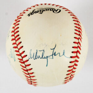 Whitey Ford Signed Baseball Multi w/ Other Hall of Famers Incl. Gaylord Perry, Monte Irvin, Earl Torgeson etc. - COA JSA