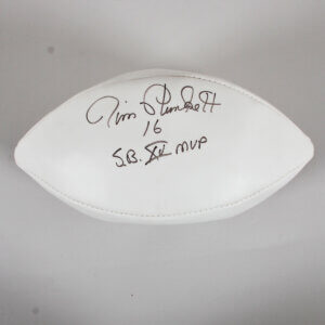 Jim Plunkett Signed Football Raiders Inscribed "SB XV MVP" - COA JSA