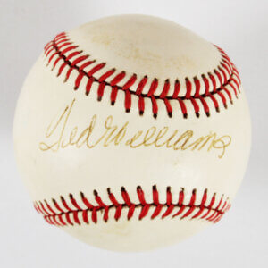 Ted Williams Signed Baseball Red Sox - COA JSA
