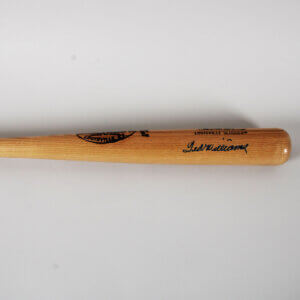 Ted Williams Signed Bat Boston Red Sox - COA JSA