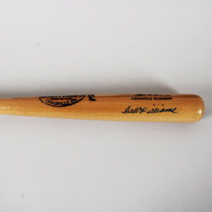 Ted Williams Signed Bat Boston Red Sox - COA JSA