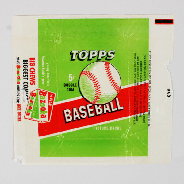 1955 Topps Baseball Wax Pack Wrapper 5 Cent Koufax Rookie Year