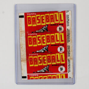 1957 Topps Baseball Wax Pack Wrapper 1 Cent Ex