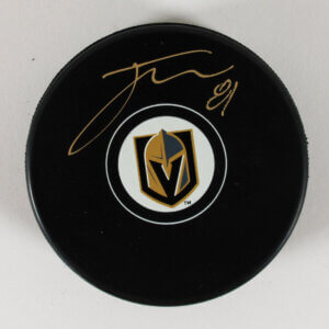 Jonathan Marchessault Signed Hockey Puck Golden Knights - COA JSA