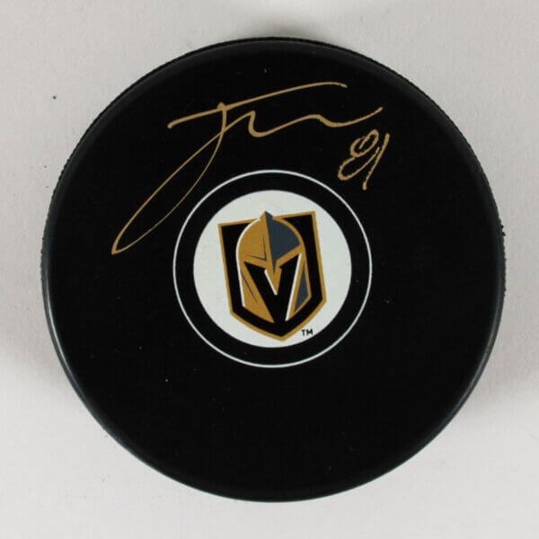 Jonathan Marchessault Signed Hockey Puck Golden Knights - COA JSA