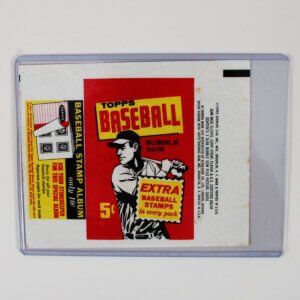 1961 Topps Baseball Card 5-cent Wax Pack Wrapper Ex