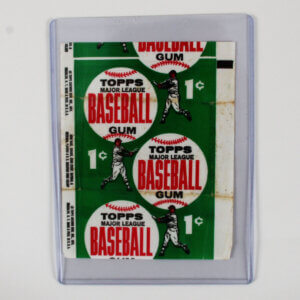 1962 Topps Baseball Card 1-cent Wax Pack Wrapper VG