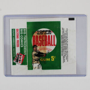 1962 Topps Baseball Card 5-cent Wax Pack Wrapper Ex