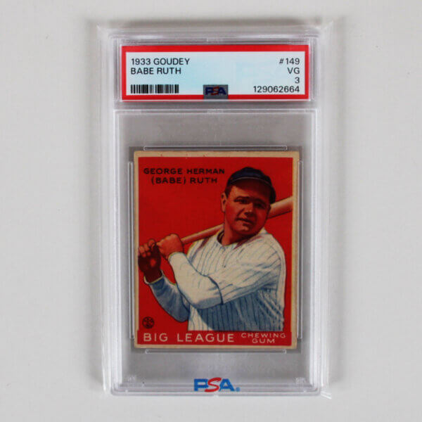 1933 Goudey Babe Ruth Graded Card #149 - PSA 3