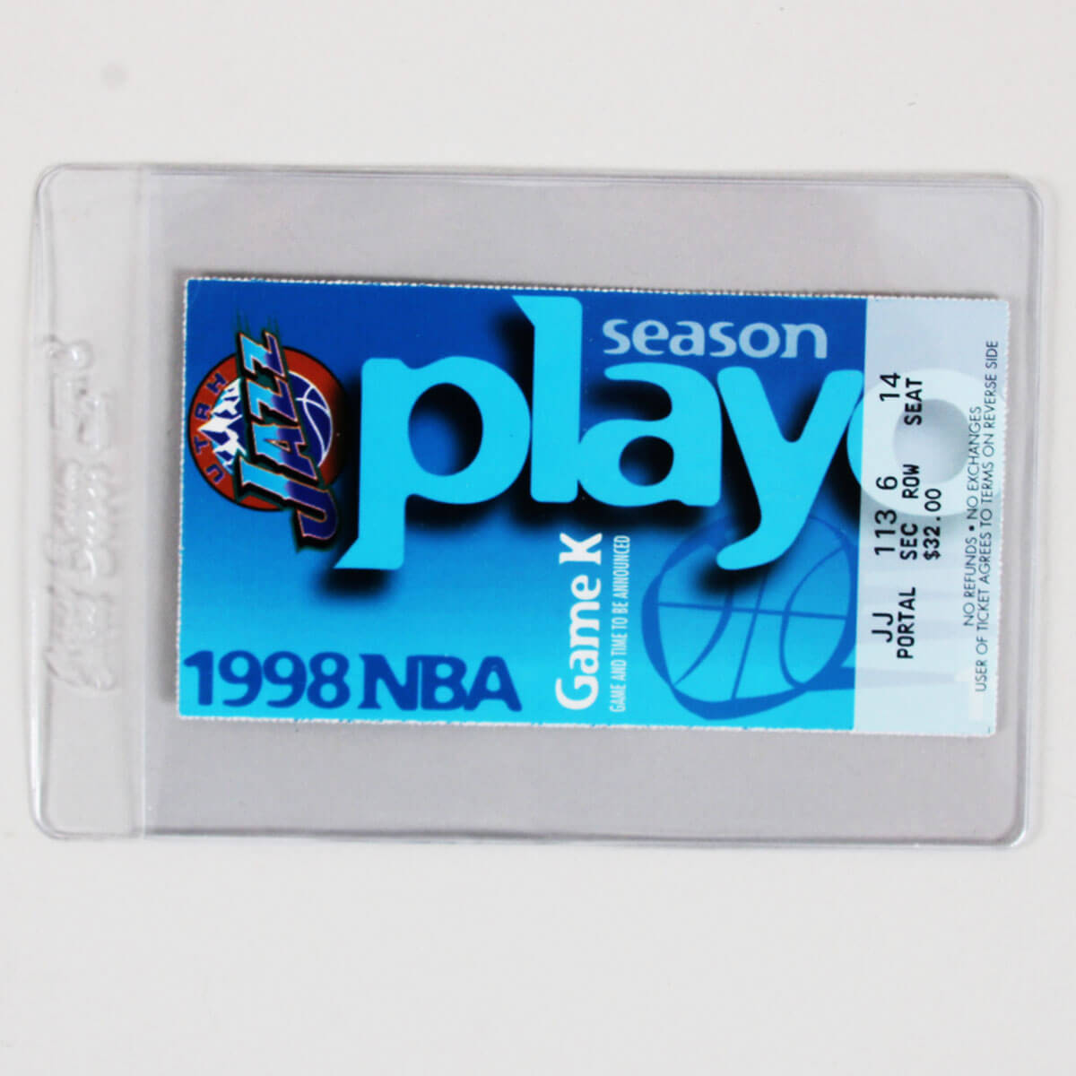 OUT For GRADING PSA 1998 NBA Finals Game 6 Ticket Stub