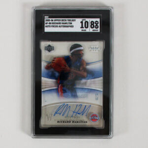 2005-06 Upper Deck Trilogy Richard Hamilton Graded Card #AF-RH Auto Focus Autographed - SGC 8 AUTO 10