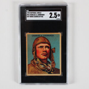 1934 NATIONAL CHICLE SKY BIRDS CARD #36 SERIES 48 CHARLES LINDBERGH SGC 2.5