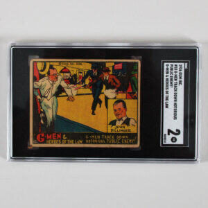 1936 Gum. G-Men Heroes of The Law Card #10 John Dillinger SGC 2