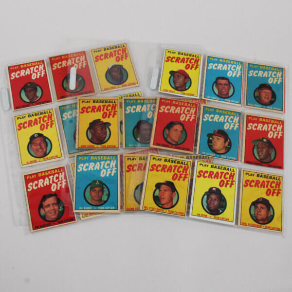 1971 Topps Scratch Offs Baseball Complete Set of 24 - Hank Aaron Al Kaline