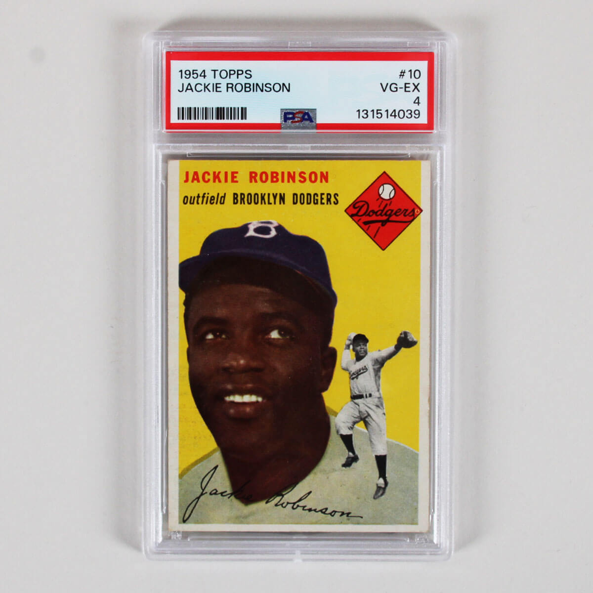 1954 Topps #10 Jackie Robinson PSA 4 VG-EX