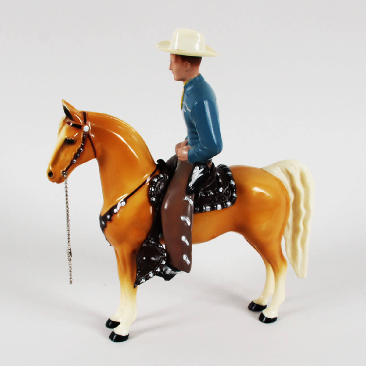 1950s Hartland Statue Molded WI Blue Shirt Champ Cowboy Breyer Pinto