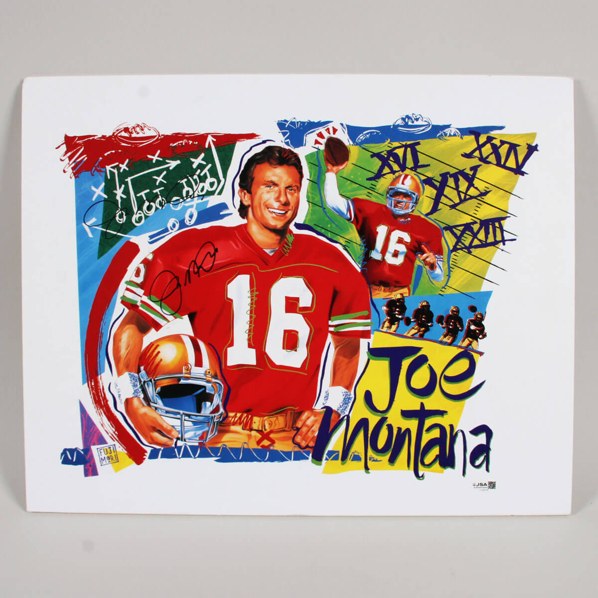 Joe Montana Signed Poster 49ers - COA JSA