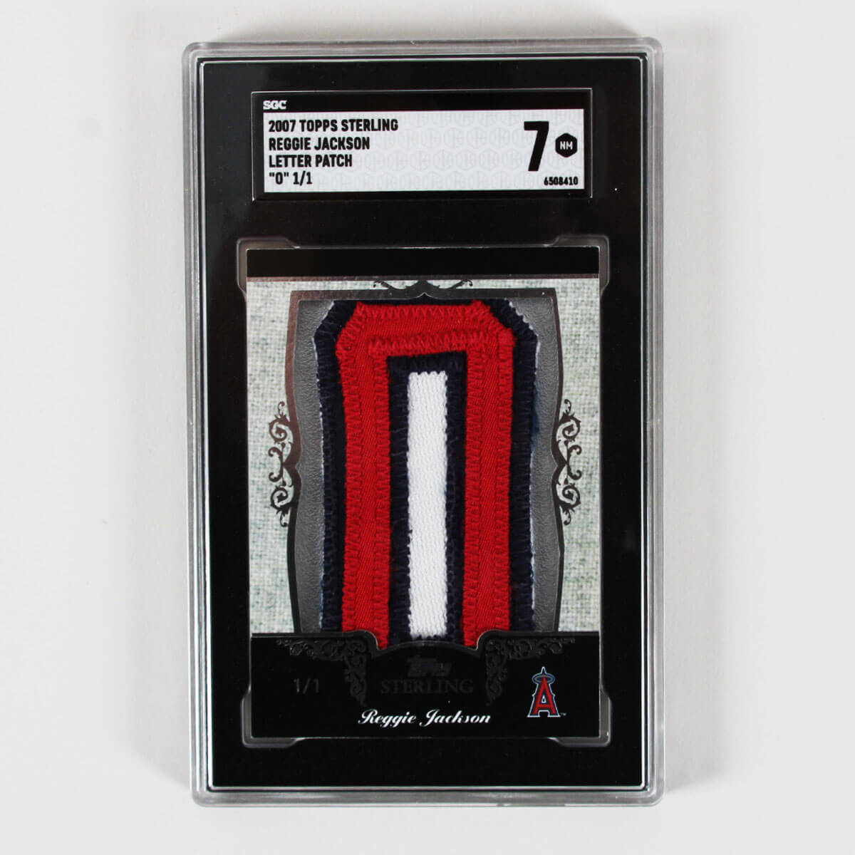 2007 Topps Sterling Reggie Jackson Graded Card Letter Patch O SGC 7 1/1