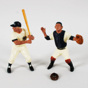 Vintage 1958-62 Mickey Mantle #7 Yogi Berra #8 New York Yankees Hartland Statues