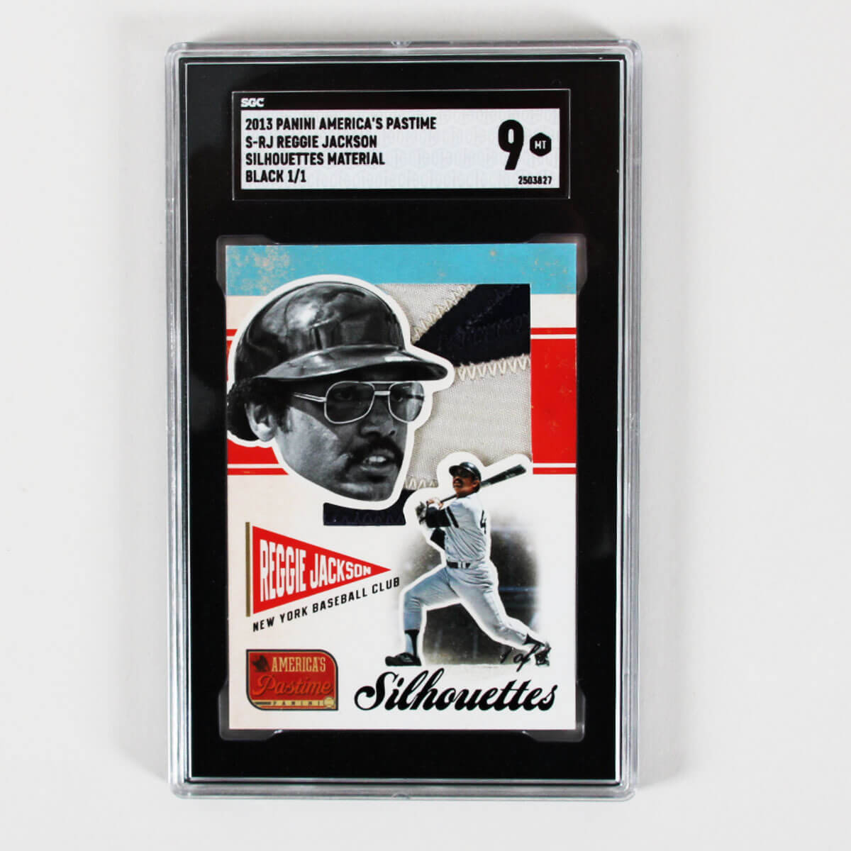 2013 Panini America's Pastime Reggie Jackson Graded Card Silhouettes Material Black #S-RJ SGC 9 1/1