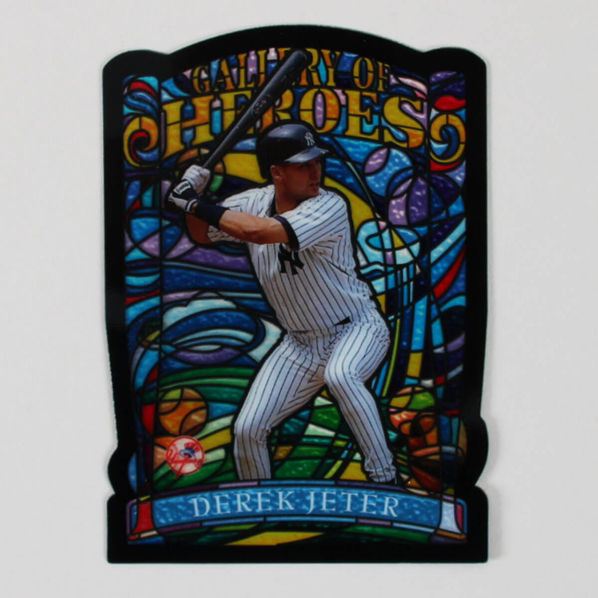1998 Topps Gallery of Heroes Jumbo Derek Jeter Card Stained Glass Oversized #GH2