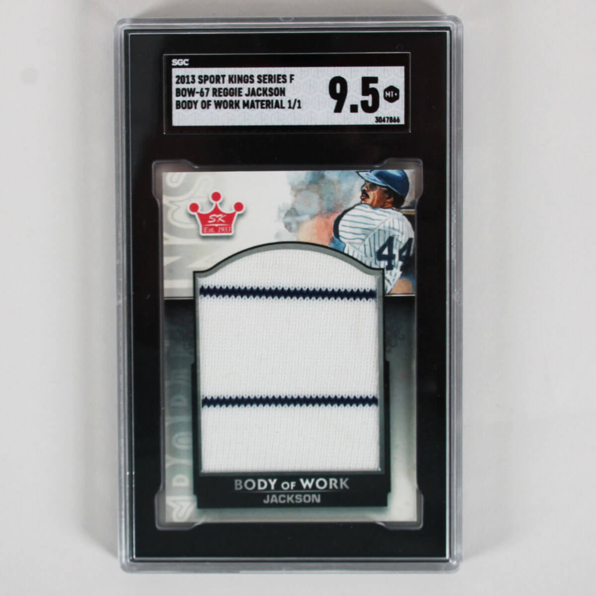 2013 Sport Kings Reggie Jackson Graded Card Body of Work Material Black Series F #BOW-67 SGC 9.5 1/1