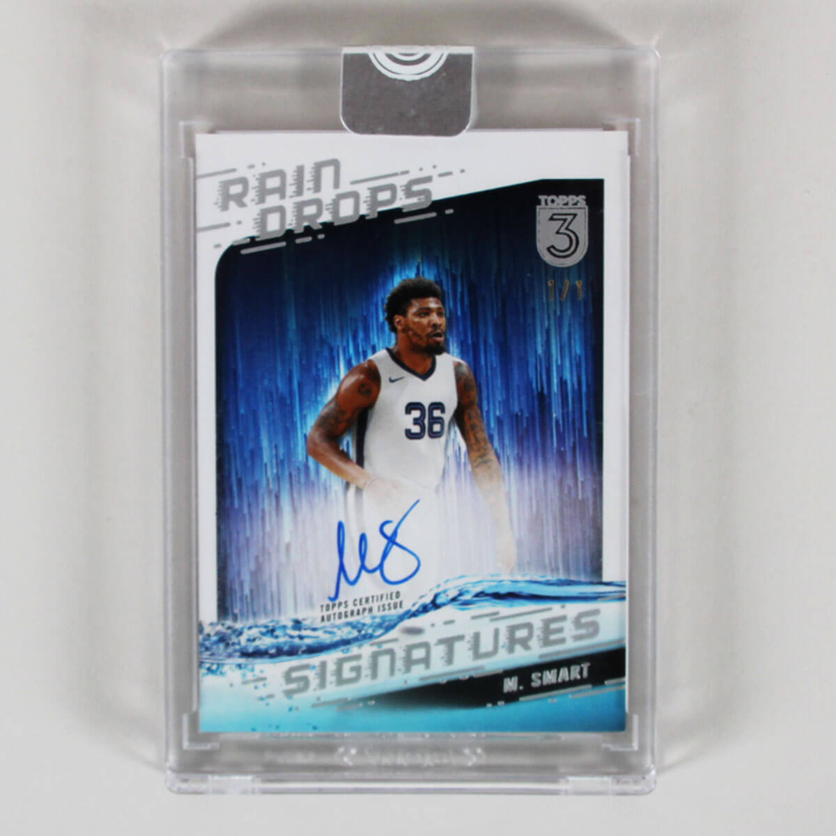 2024 Topps 3 Marcus Smart Signed Card Raindrops Signatures Auto #RS-MS 1/1