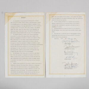 Beatles Signed Contract Addendum 1974 Break-Up of the Beatles COA JSA