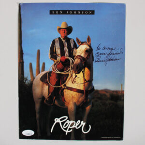 Ben Johnson Signed Magazine Page - COA JSA