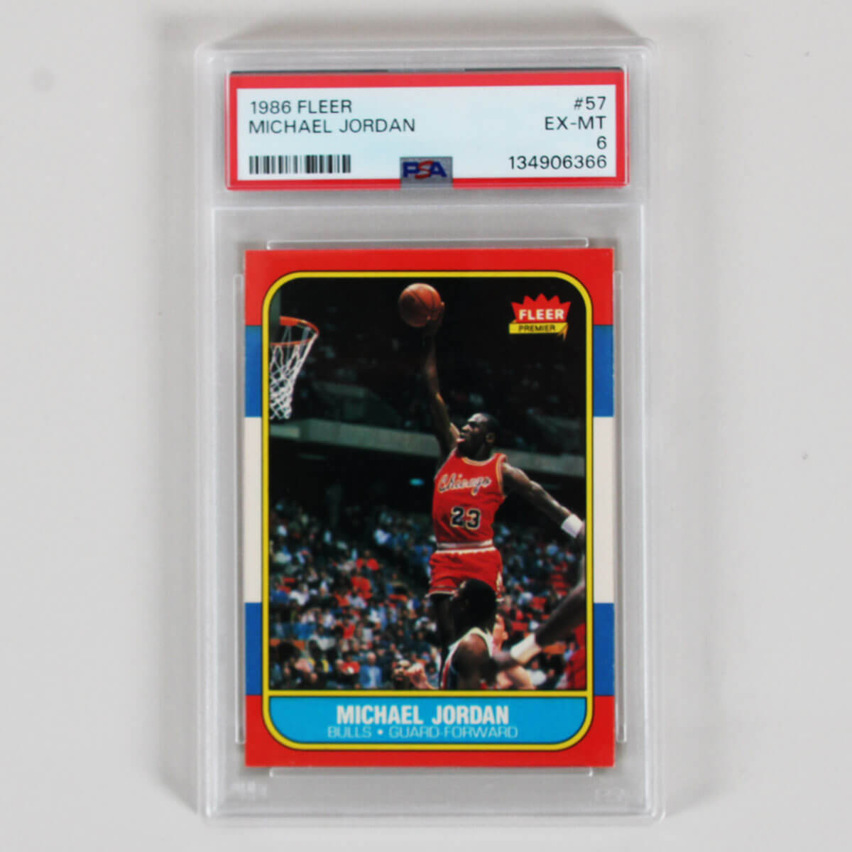 1986-87 Fleer #57 Michael Jordan Rookie Card RC PSA 6 Just Graded!