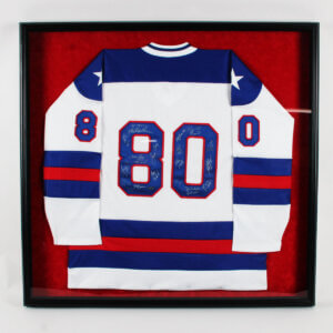 1980 Team USA Hockey Miracle on Ice Jersey Signed by (21) Herb Brooks, Mike Eruzione, Jim Craig etc. Steiner COA