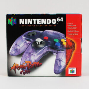 Purple Atomic Controller Nintendo N64 new in box. 1996 Great Condition.