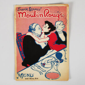 John Wayne Signed Menu Moulin Rouge August 14, 1954 COA JSA LOA