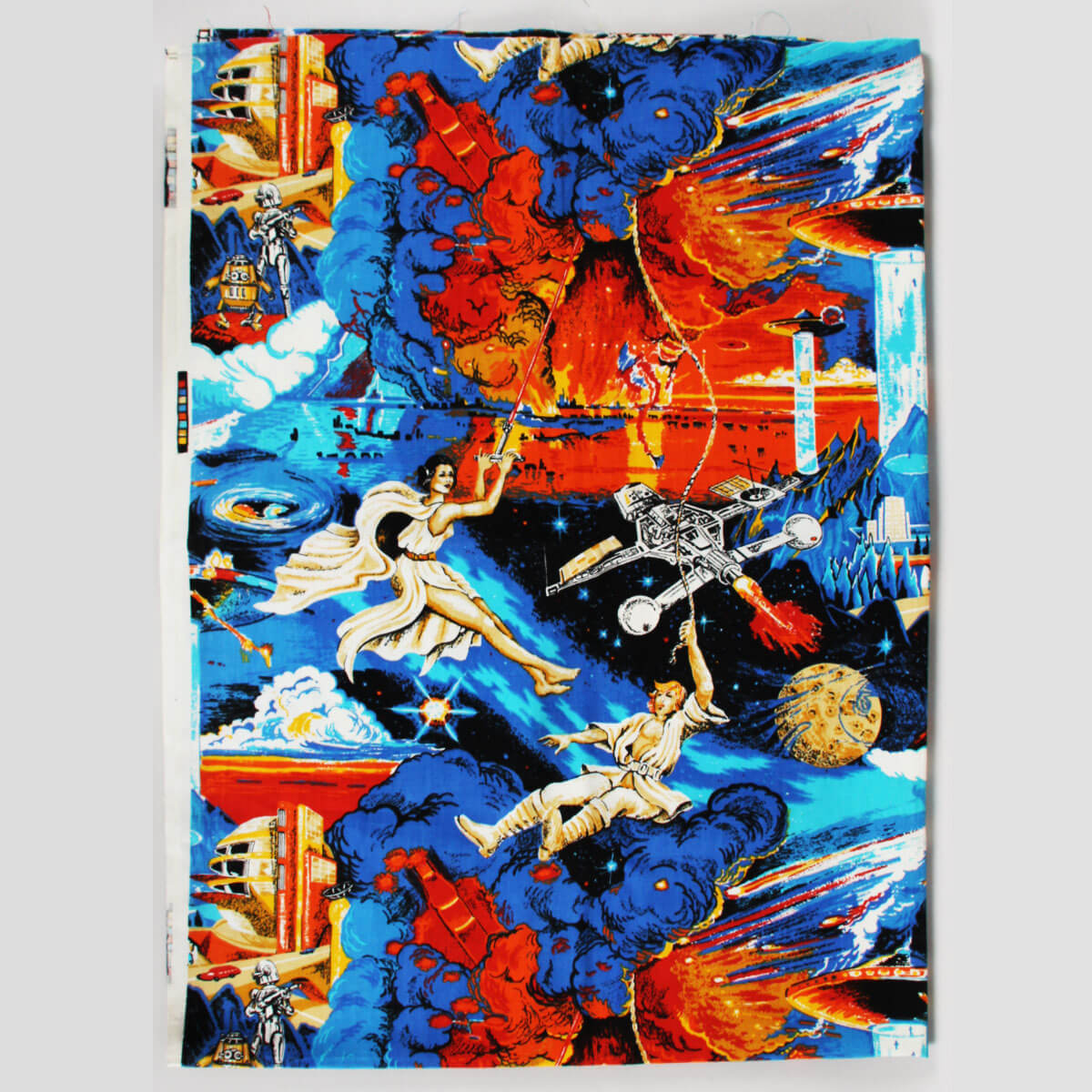 Vintage 1978 Star Wars Cloth Fabric Riverdale Tapestry Screen Print