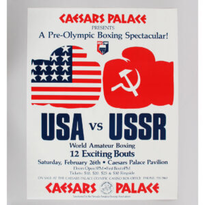 Caesars Palace Boxing Event Poster Pre-Olympic 1969 USA vs USSR