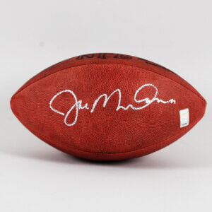 Joe Montana Signed Football 49ers - COA Player Hologram