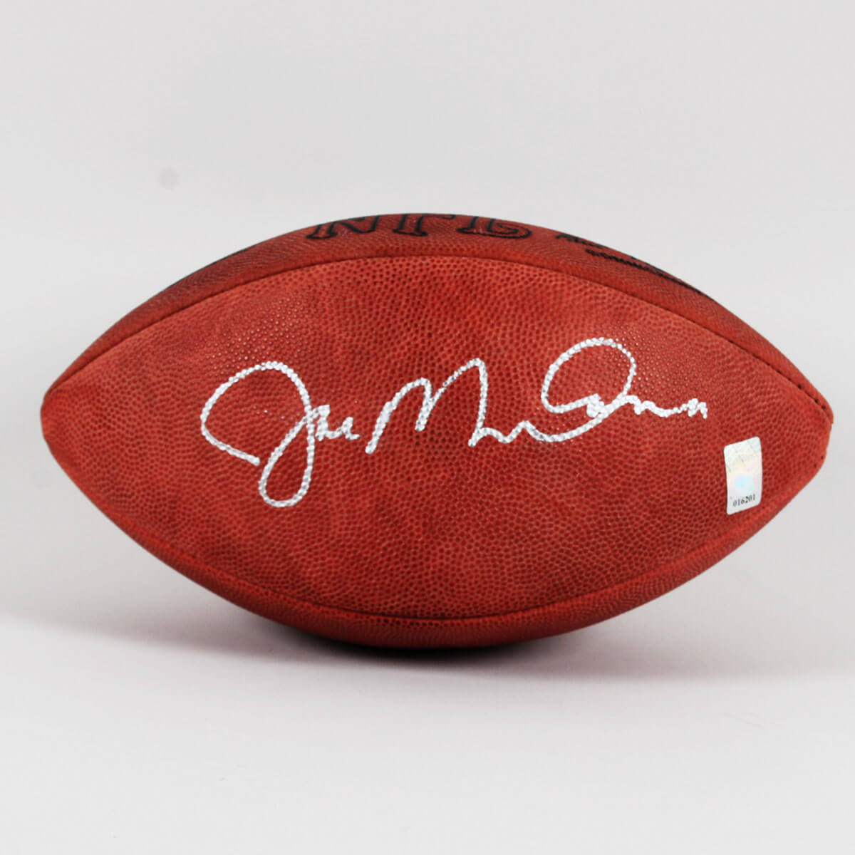 Joe Montana Signed Football 49ers - COA Player Hologram
