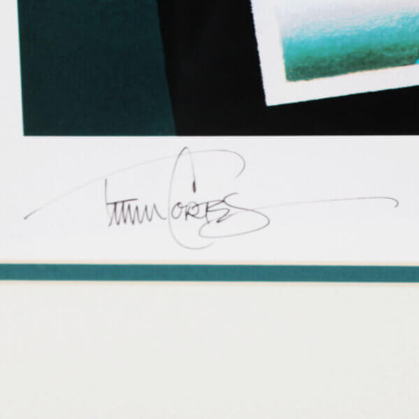 Dan Marino Signed Lithograph Display Dolphins - COA Player