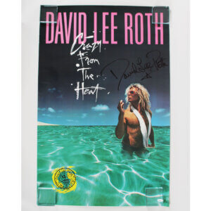 David Lee Roth Signed Poster Crazy from the Heat - COA JSA