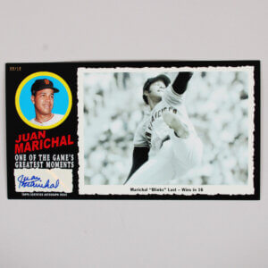 Juan Marichal Signed 2013 Topps Archives Baseball 1971 Greatest Moments Autographs Box Loader Topper Card 9/10