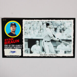 Ryan Braun Signed 2013 Topps Archives Baseball 1971 Greatest Moments Autographs Box Loader Topper Card 2/10