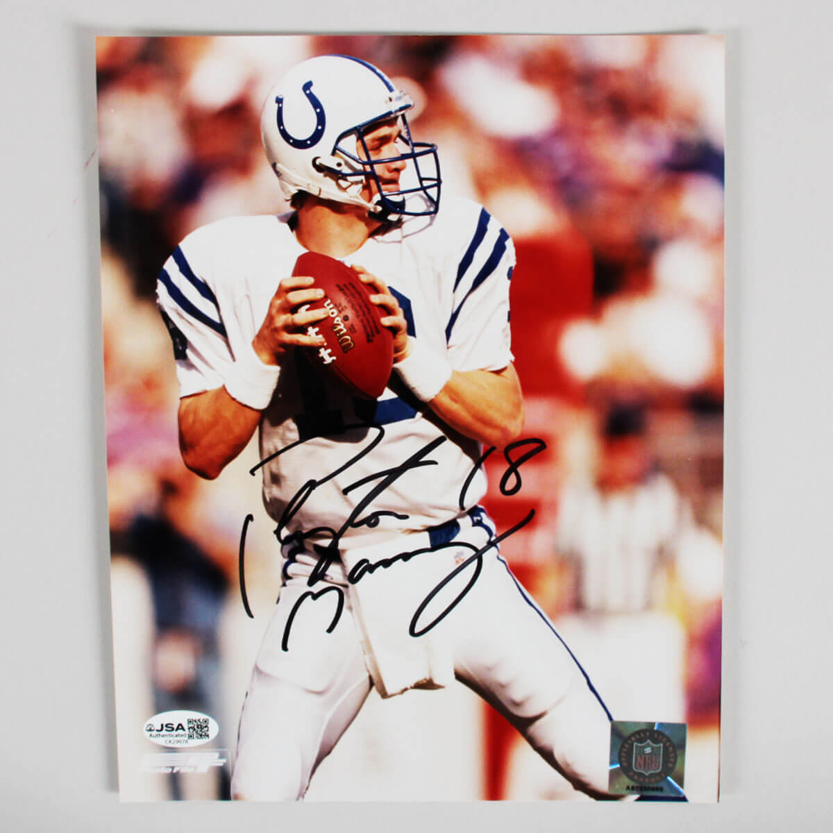 Peyton Manning Signed Photo 8x10 Colts - COA JSA
