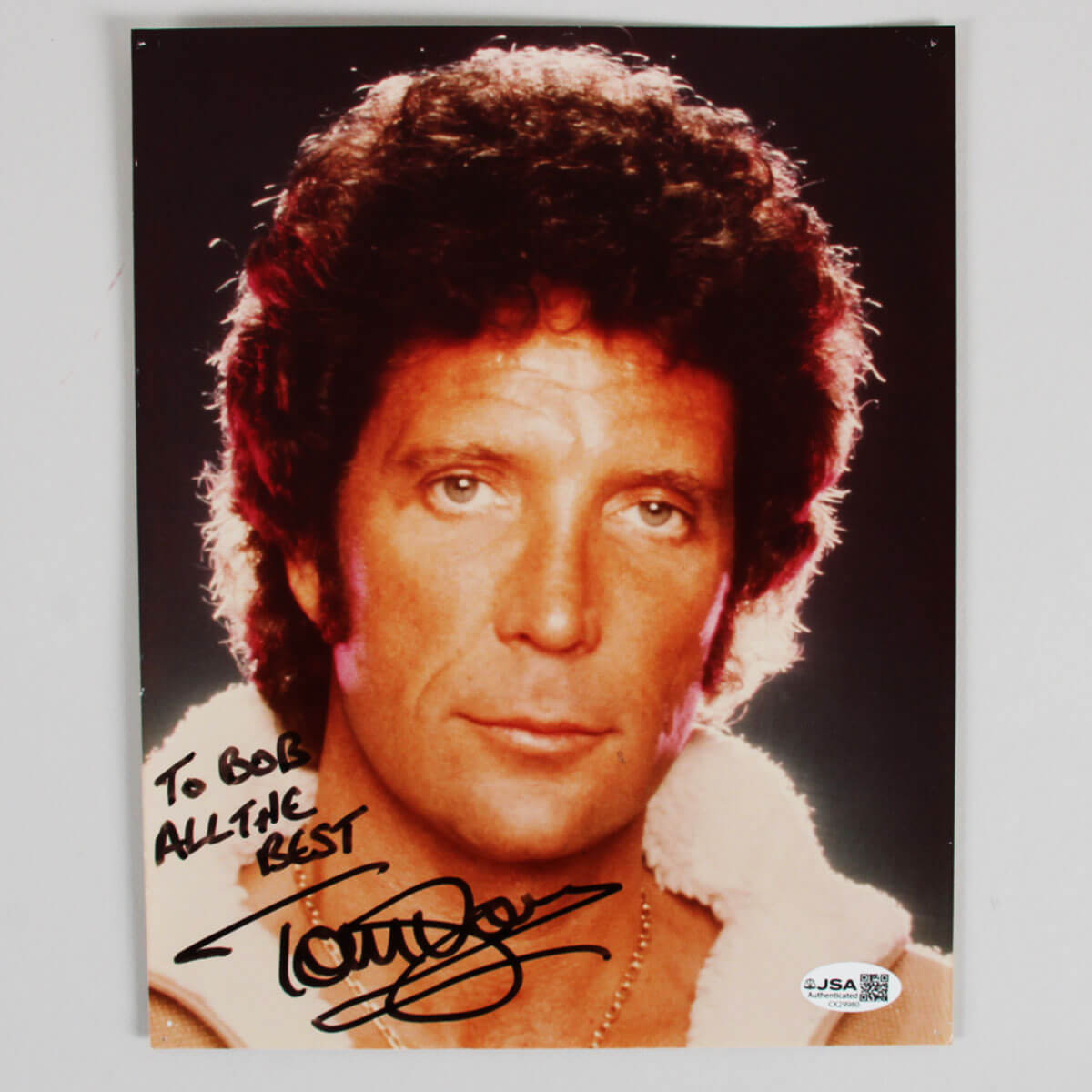 Tom Jones Signed Photo 8x10 - COA JSA