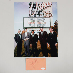 Joey Bishop Signed Cut COA JSA RAT PACK