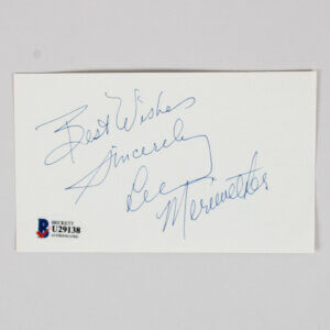 Burt Young Signed Photo Cut COA JSA