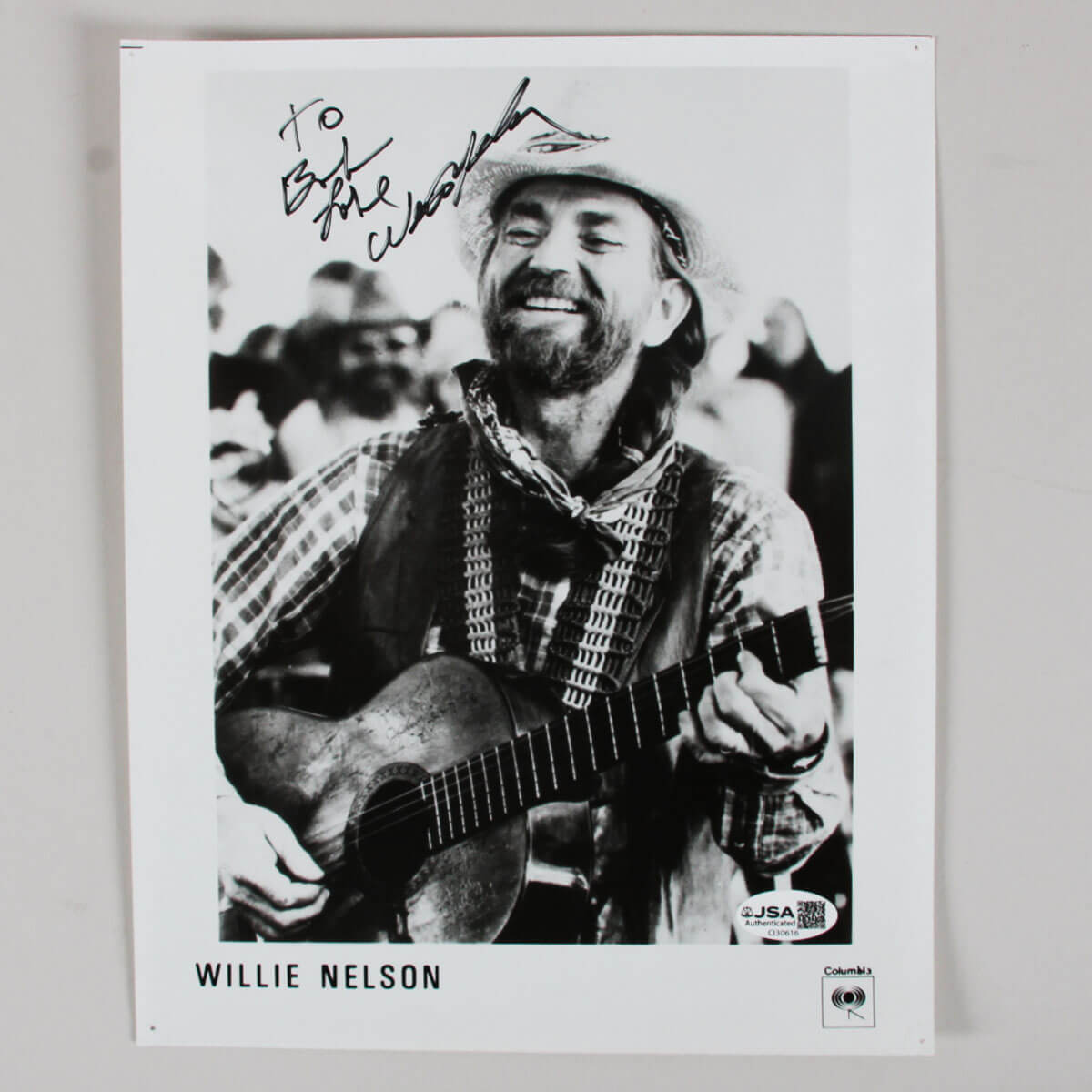 Willie Nelson Signed Photo 8x10 - COA JSA