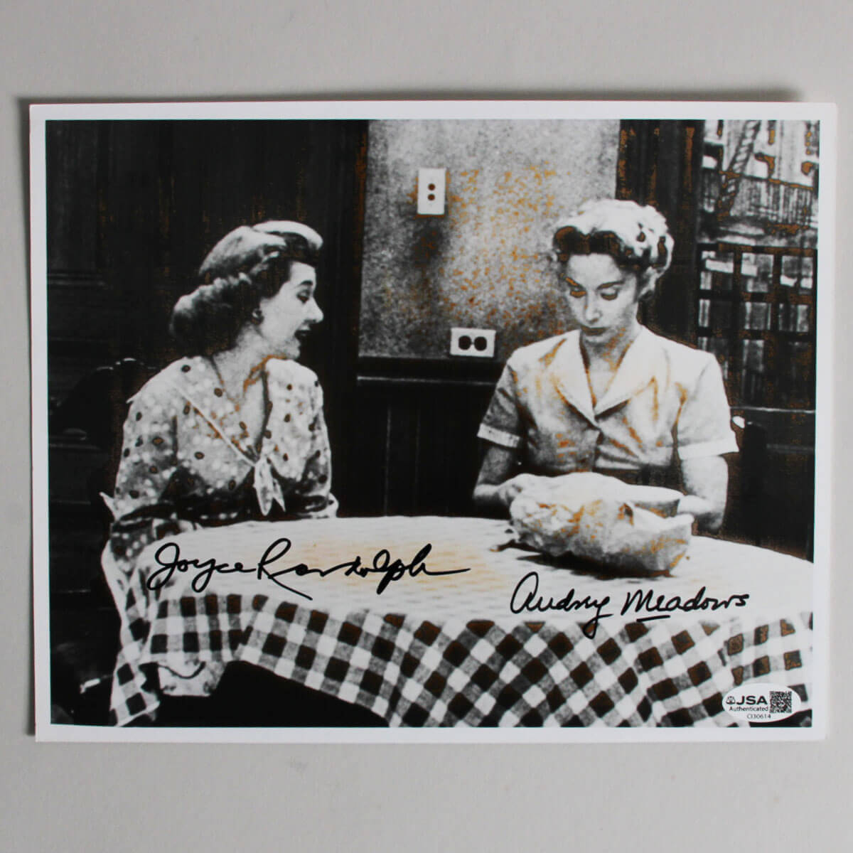 Audrey Meadows, Joyce Randolph The Honeymooners Signed Photo COA JSA.