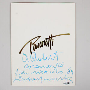 LUCIANO PAVAROTTI HAND SIGNED VINTAGE Program RARE JSA COA